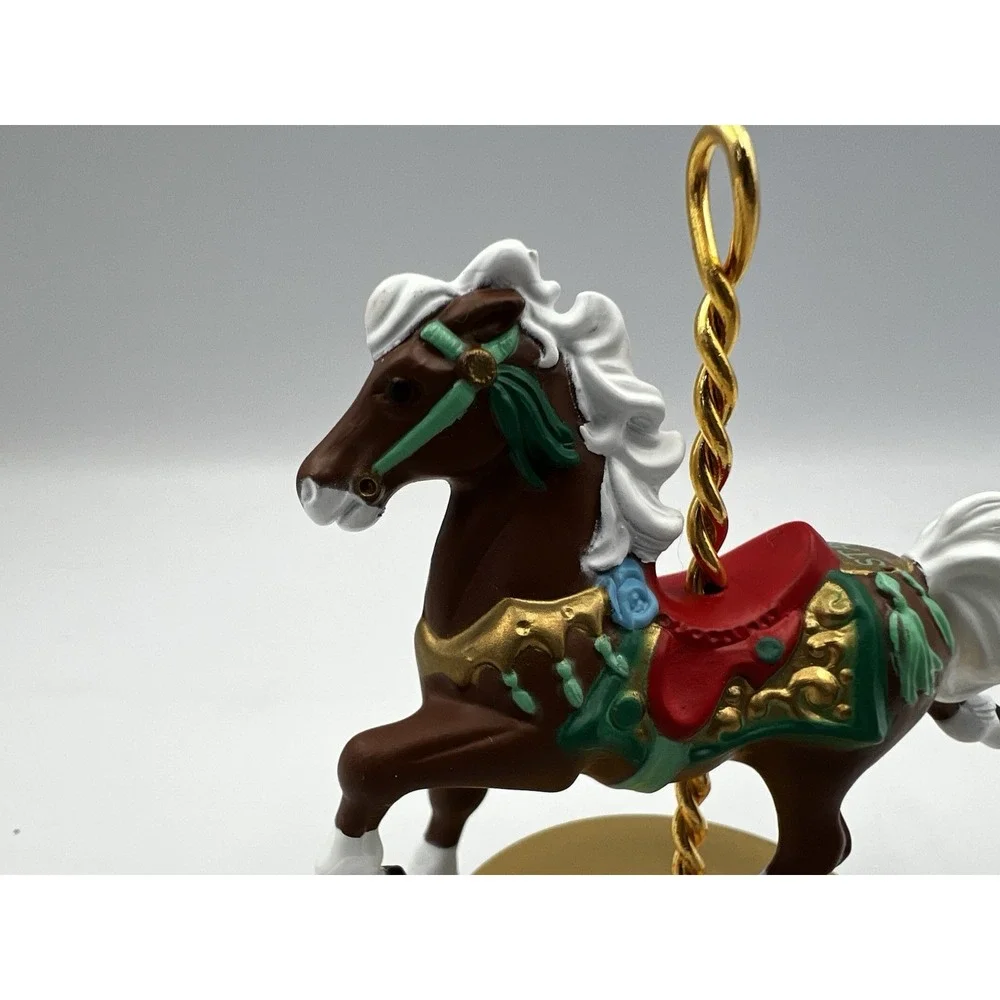 Vintage 1989 Hallmark Keepsake Christmas Ornament Carousel Horse Star #3